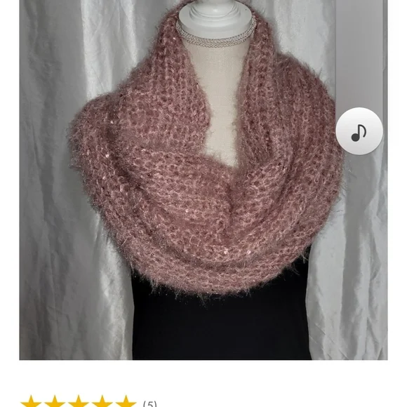 Betsey Johnson Soft Pink Knit Scarf - Picture 1 of 7